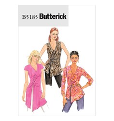 5185 BUTTERICK EZ KNIT PULLOVER ASYMMETRIC TOP LENGTHS PATTERN 8-14 + 16,18